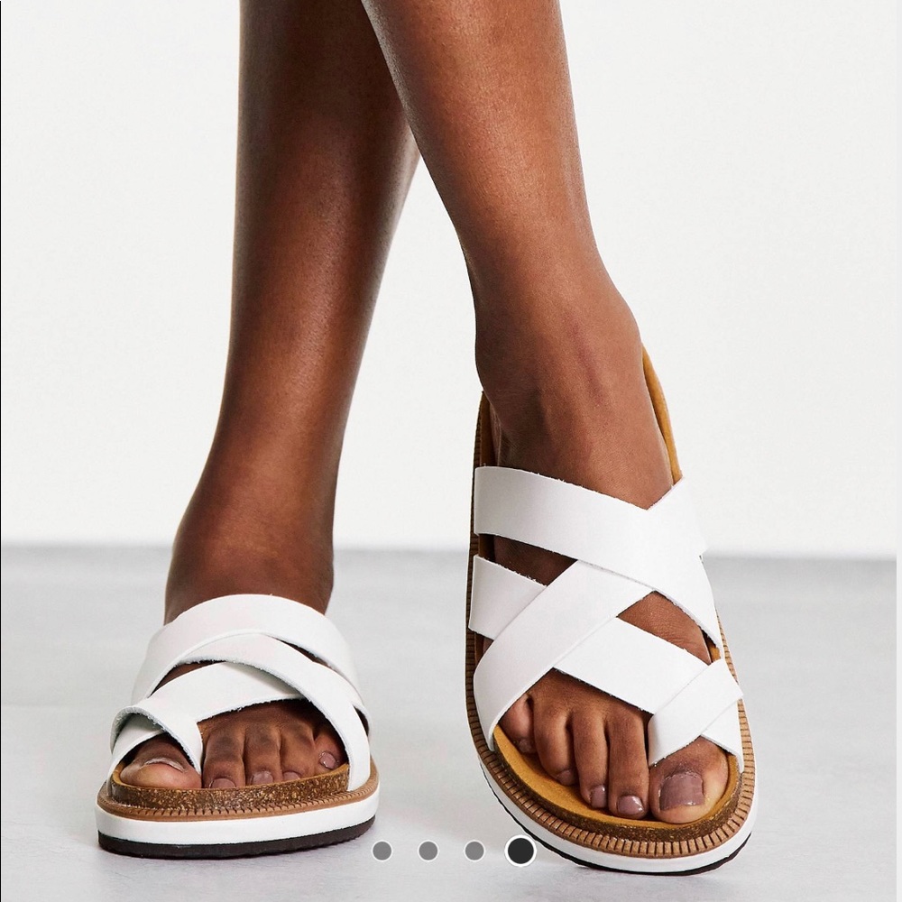 Free People Ventura footbed sandals white. 37. - Picture 2 of 2